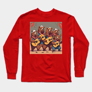 Bear Singing Band Long Sleeve T-Shirt